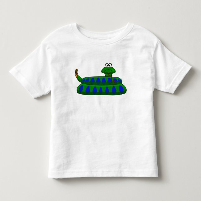 T-shirt Pour Les Tous Petits Jolie serpent de caricature Chemise de garçon (Devant)