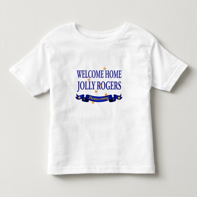 T-shirt Pour Les Tous Petits Jollys rogers à la maison bienvenus (Devant)
