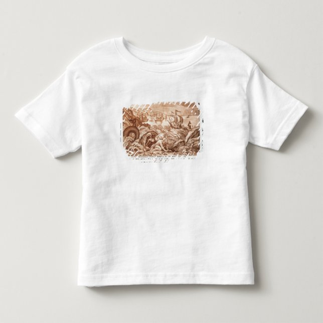 T-shirt Pour Les Tous Petits Jonas et la baleine, illustration d'une bible, en (Devant)