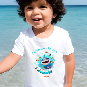 T-shirt Pour Les Tous Petits Jote Shark Vacances d'été Garçon personnalisé