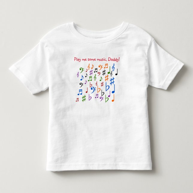 T-shirt Pour Les Tous Petits Joue-moi de la musique, papa ! (Devant)