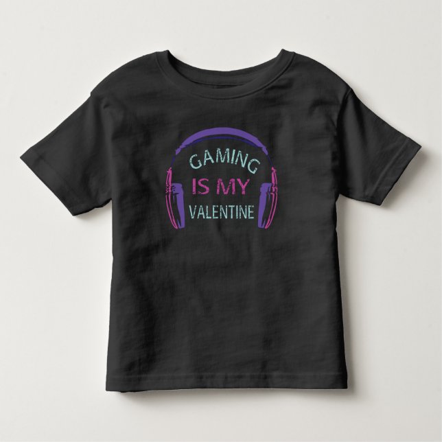 T-shirt Pour Les Tous Petits Jouer est ma Saint Valentin (Devant)