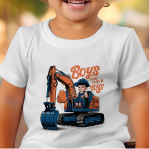 T-shirt Pour Les Tous Petits Jouer sur le bulldozer