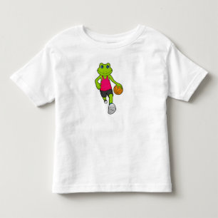 T-shirt Pour Les Tous Petits Joueur de basket-ball de grenouille
