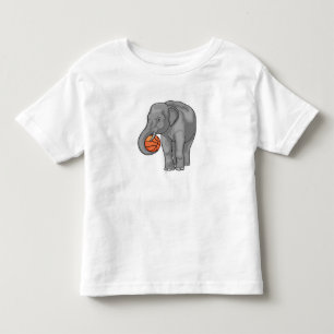 T-shirt Pour Les Tous Petits Joueur de basket-ball éléphant