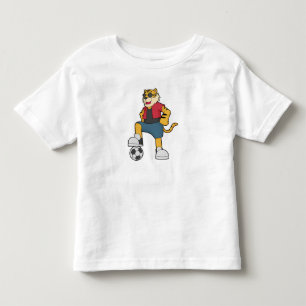 T-shirt Pour Les Tous Petits Joueur de football de Tiger