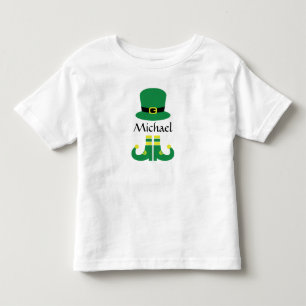 T-shirt Pour Les Tous Petits Jour de la Saint Patrick Leprechaun Casquette Cute