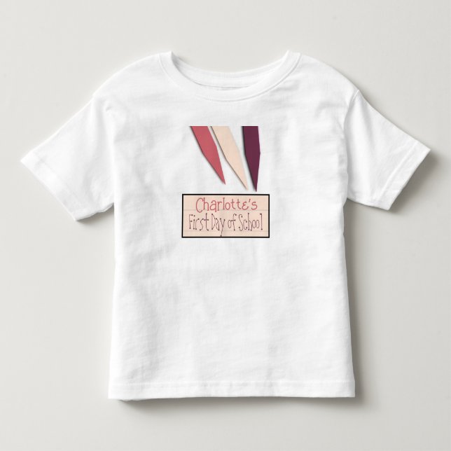 T-shirt Pour Les Tous Petits Jour d'école personnalisable (Devant)