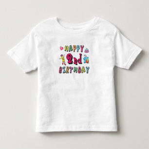 T-shirt Pour Les Tous Petits Joyeux 2ème anniversaire. 2 ans d'anniversaire.