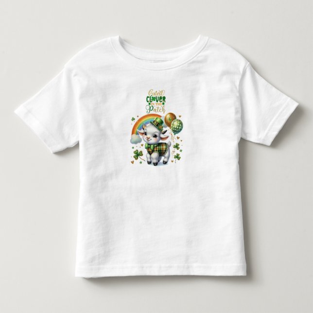 T-shirt Pour Les Tous Petits Joyeux agneau de la Saint Patrick (Devant)