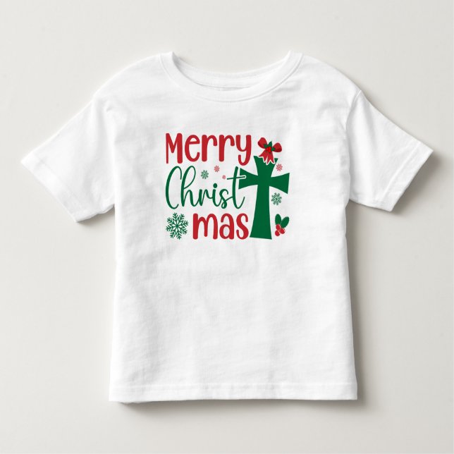T-shirt Pour Les Tous Petits Joyeux Christ Mas, Noël (Devant)