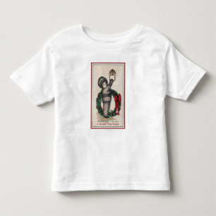 T-shirt Pour Les Tous Petits Joyeux ChristmasKid frappant avec une guirlande