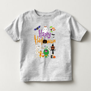T-shirt Pour Les Tous Petits Joyeux Halloween Enfants mignonnes et Éffrayants