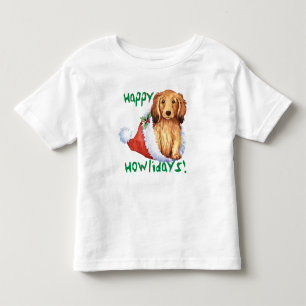 T-shirt Pour Les Tous Petits Joyeux Howliday LonghEI Dachshund