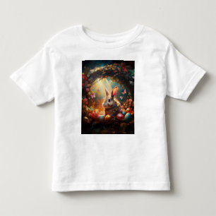 T-shirt Pour Les Tous Petits Joyeux lapin de Pâques avec oeufs de Pâques
