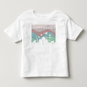 T-shirt Pour Les Tous Petits Joyeux Pâques, mignons poussins, oeufs de Pâques s