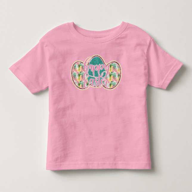 T-shirt Pour Les Tous Petits Joyeux Pâques Toddler Tee (Devant)