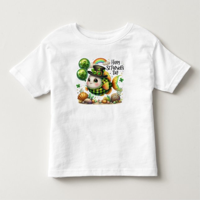 T-shirt Pour Les Tous Petits Joyeux poisson de la Saint Patrick (Devant)