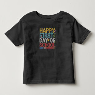 T-shirt Pour Les Tous Petits Joyeux premier jour d'école Retour à l'école