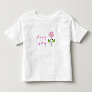 T-shirt Pour Les Tous Petits Joyeux Ressort rose Type avec Fleur rose mignon