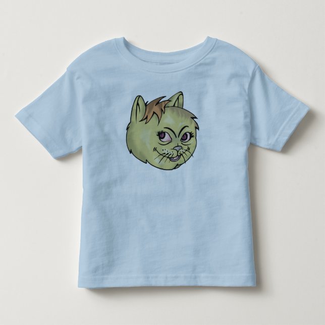 T-shirt Pour Les Tous Petits Joyeux visage de chat (Devant)