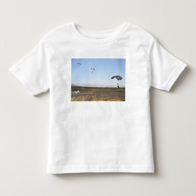 T-shirt Pour Les Tous Petits Jumeaux de parachute libre (Devant)