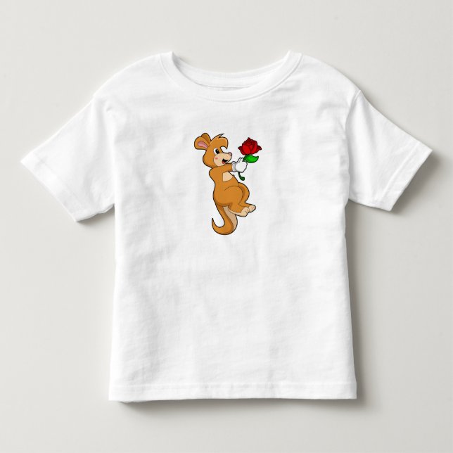 T-shirt Pour Les Tous Petits Kangaroo with Flower (Devant)