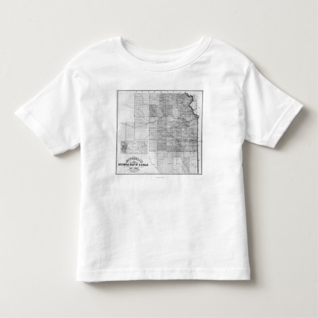 T-shirt Pour Les Tous Petits KansasPanoramic MapKansas (Devant)