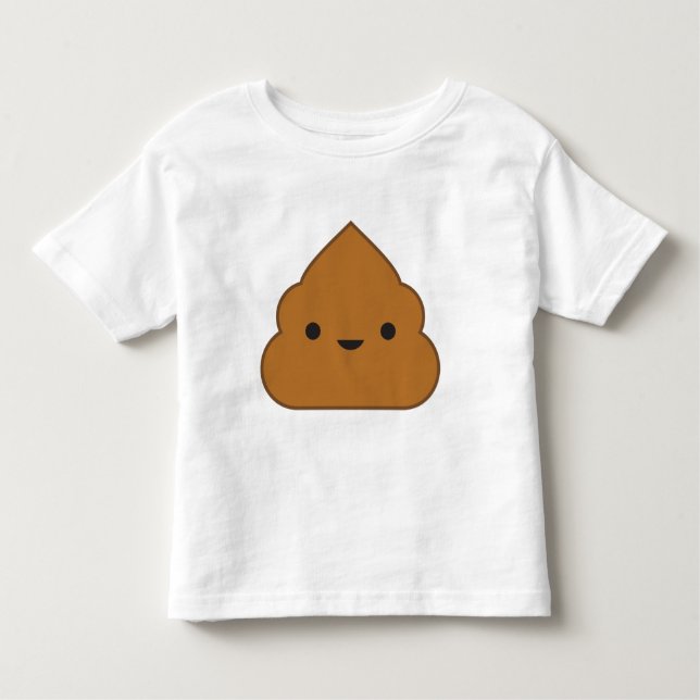 T-shirt Pour Les Tous Petits Kawaii Poop (Devant)