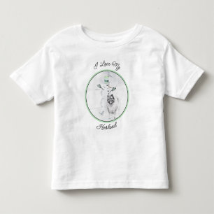 T-shirt Pour Les Tous Petits Keeshond Noël Snowman Peinture Chien Art