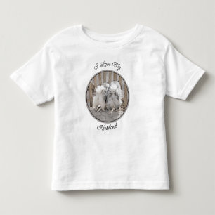 T-shirt Pour Les Tous Petits Keeshonds at the Gate Painting - Original Dog Art
