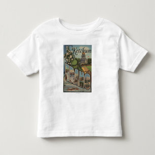 T-shirt Pour Les Tous Petits Ketchum, Idaho - grandes scènes de lettre
