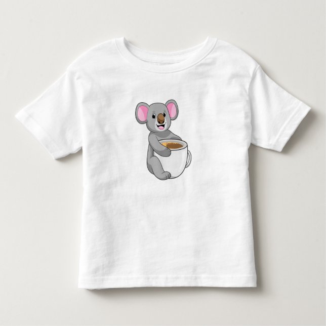 T-shirt Pour Les Tous Petits Koala avec Coffee Cup (Devant)
