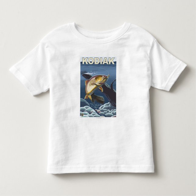 T-shirt Pour Les Tous Petits Kodiak, section transversale de truite (Devant)