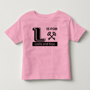 T-shirt Pour Les Tous Petits L est pour des serrures et des clés