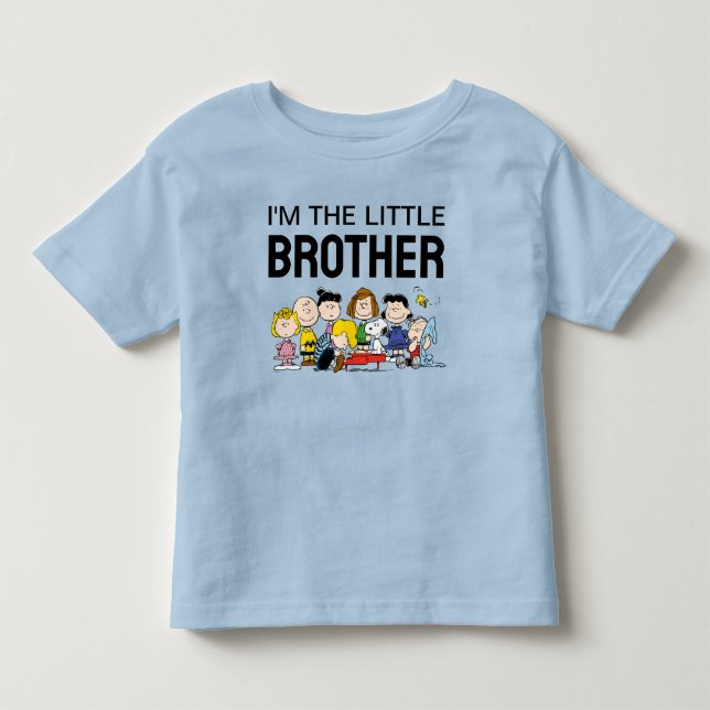 T-shirt Pour Les Tous Petits La bande à Snoopy | Je suis le petit frère (Devant)