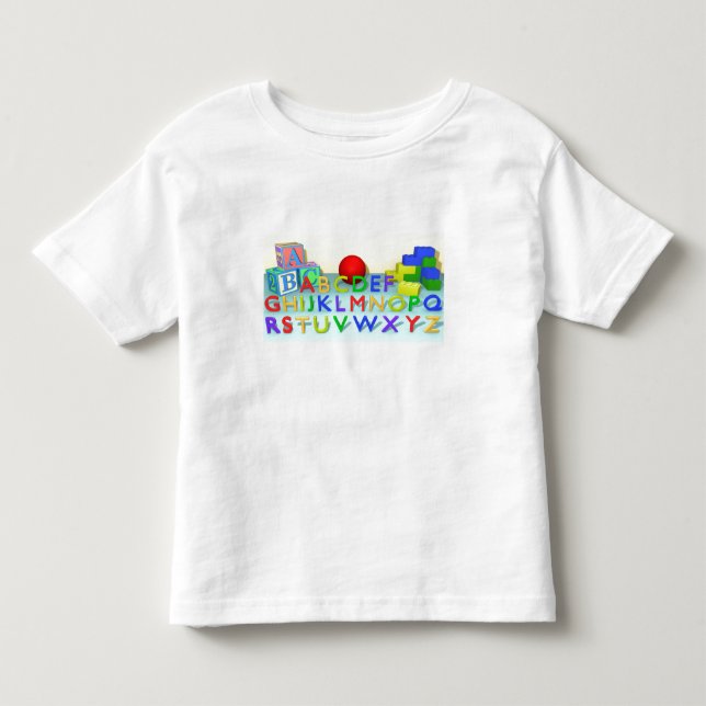 T-shirt Pour Les Tous Petits La chemise d'alphabet (Devant)