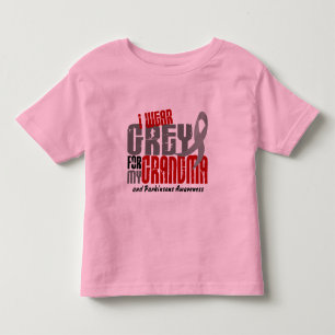 T-shirt Pour Les Tous Petits La maladie de Parkinsons JE PORTE le GRIS POUR MA