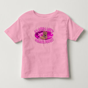 T-shirt Pour Les Tous Petits La maman porte des bottes de combat (le rose)