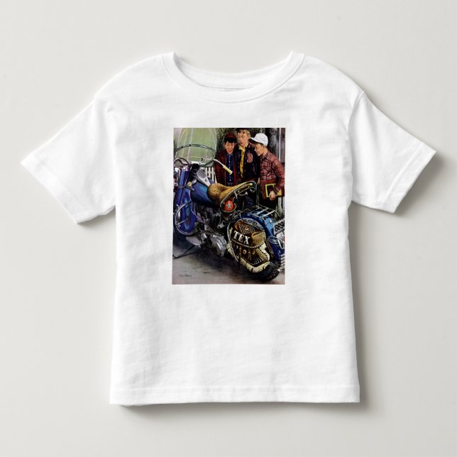 T-shirt Pour Les Tous Petits La moto de Tex (Devant)