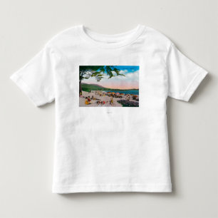 T-shirt Pour Les Tous Petits La scène de plage chez Carmel, la Californie