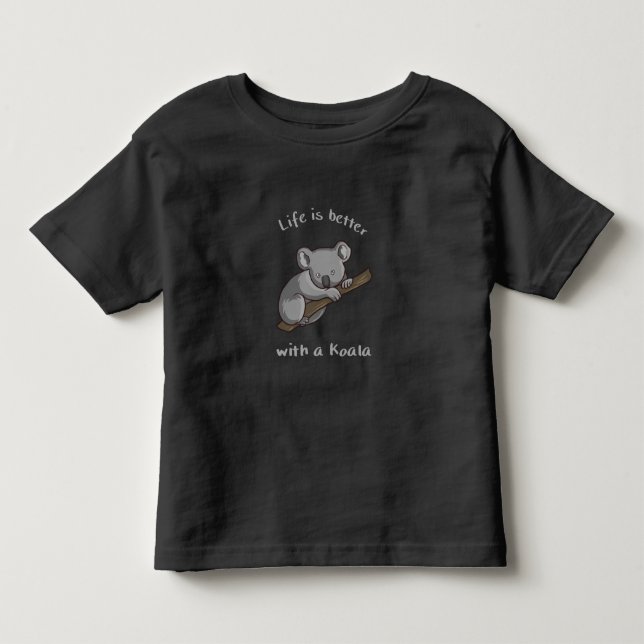 T-shirt Pour Les Tous Petits La Vie Est Meilleure Avec Koala (Devant)
