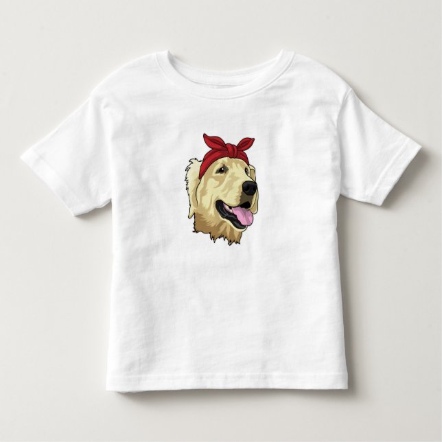 T-shirt Pour Les Tous Petits Labrador avec Bandana (Devant)