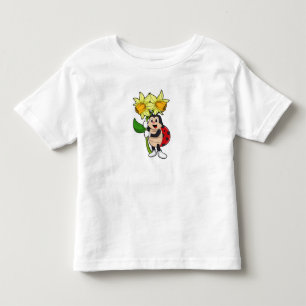 T-shirt Pour Les Tous Petits Ladybug avec jonquille de fleurs