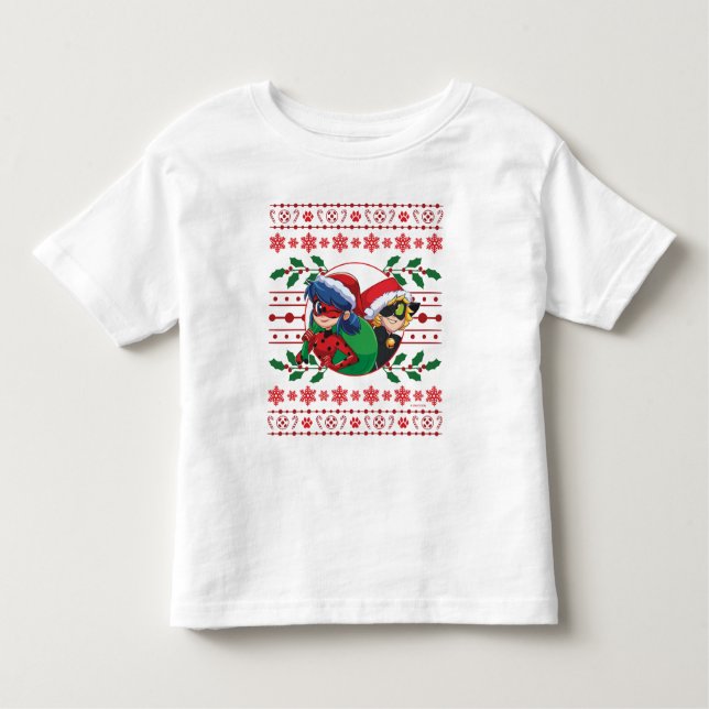 T-shirt Pour Les Tous Petits Ladybug & Cat Noir | Graphique de vacances (Devant)