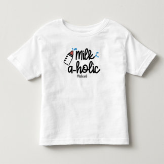 T-shirt Pour Les Tous Petits Lait personnalisé aholic Drôle