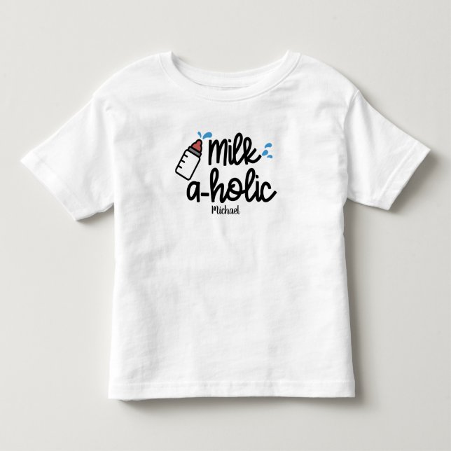 T-shirt Pour Les Tous Petits Lait personnalisé alcoolique drôle (Devant)