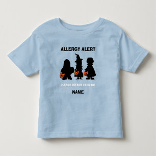 T-shirt Pour Les Tous Petits L'alerte personnalisée Halloween d'allergie