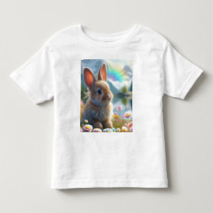 T-shirt Pour Les Tous Petits Lapin adorable à un lac enchanté