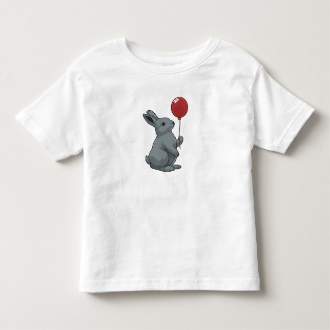 T-shirt Pour Les Tous Petits Lapin avec ballon (Devant)